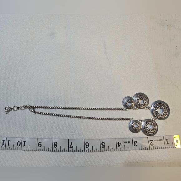 Lucky brand Silver Tone Disc Circle Necklace - Picture 7 of 7